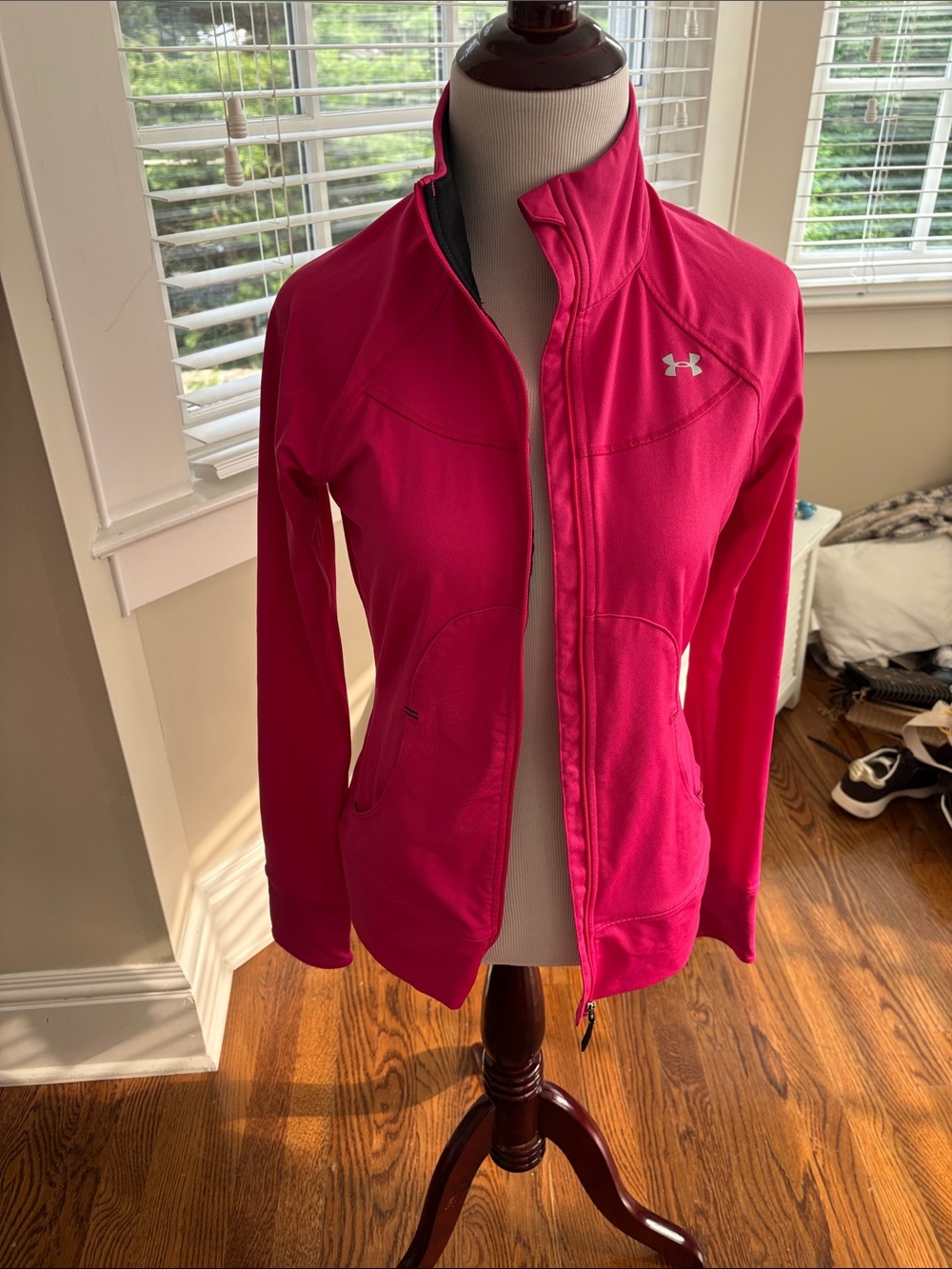 Under Armour Women's Bright Pink Performance Zip up Athletic Jacket